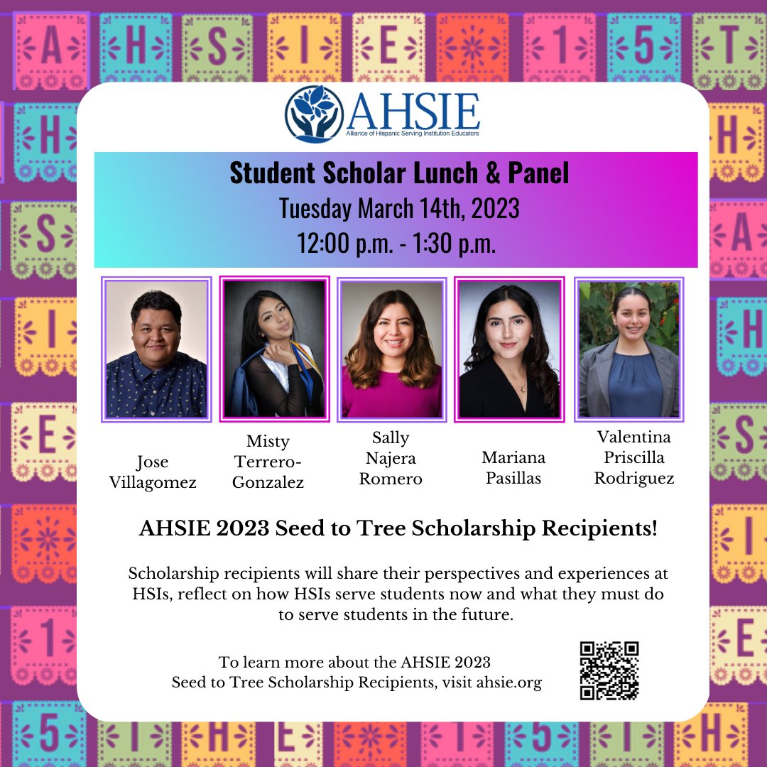 ahsieducators's tweet image. Congratulations to our AHSIE 2023 Seed to Tree Scholarship Recipients! All scholarship recipients will be recognized at the conference. 
Visit ahsie.org/scholarships to learn more about the AHSIE Seed to Tree Student Scholarship.

#ahsie2023 #ahsieeducators