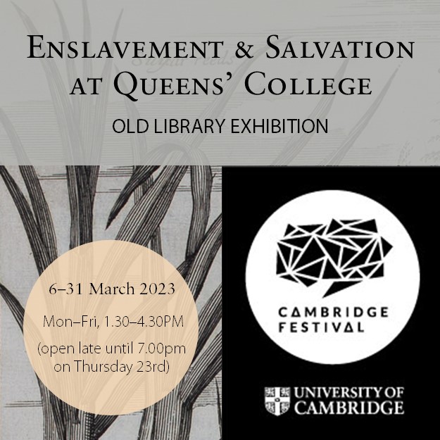 Queens' Library (@queens_lib) on Twitter photo 📖Queens' Old Library will be open every afternoon Mon-Fri for the Cambridge Festival! 6th March - 31st March, 1.30-4.30pm, with a late opening on Thurs 23. Explore the beautiful medieval library and our current exhibition, 'Enslavement and Salvation'. All are welcome! 📖Queens' Old Library will be open every afternoon Mon-Fri for the Cambridge Festival! 6th March - 31st March, 1.30-4.30pm, with a late opening on Thurs 23. Explore the beautiful medieval library and our current exhibition, 'Enslavement and Salvation'. All are welcome!