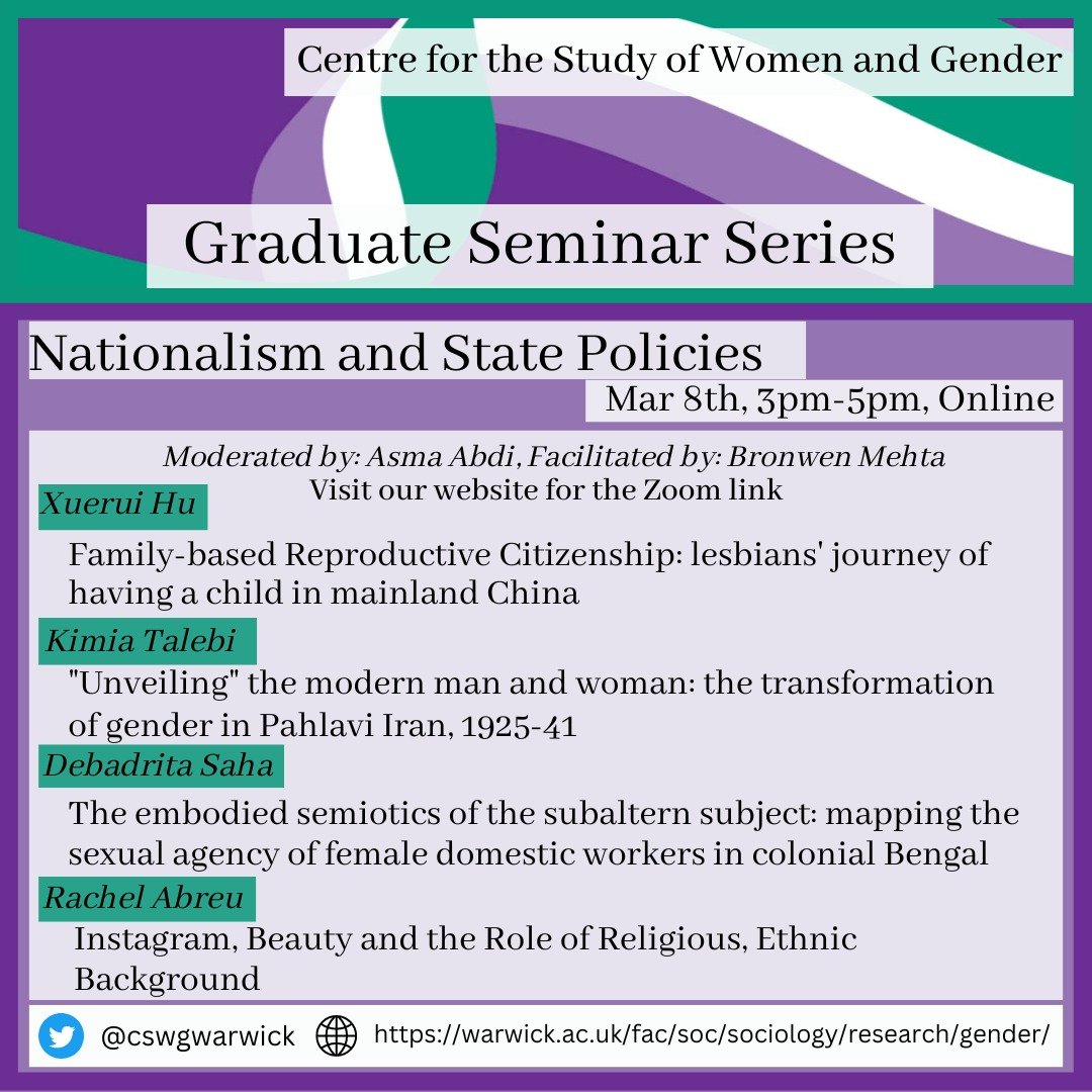 Centre for the Study of Women & Gender (Warwick) tweet media