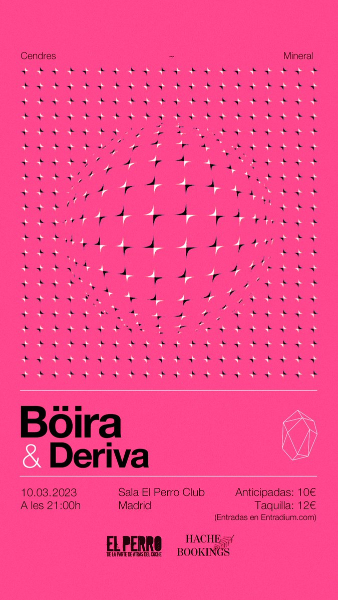 Este Viernes <a href="/boirapostrock/">Böira</a> <a href="/elperroclubmad/">Sala EL Perro Madrid</a> 

entradium.com/events/boira-d…