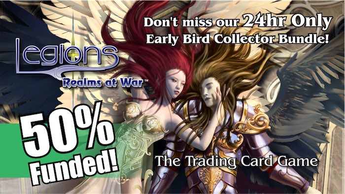 LegionsRAW's tweet photo. Big Thank You to All Backers! 
We were 50% Funded in the First 28 mins! Let's keep pushing and share this with friends and family!

#Kickstarter #tcg #halfway #indie 

https://t.co/2kt0xBeKqM https://t.co/DhEDjK0iIY