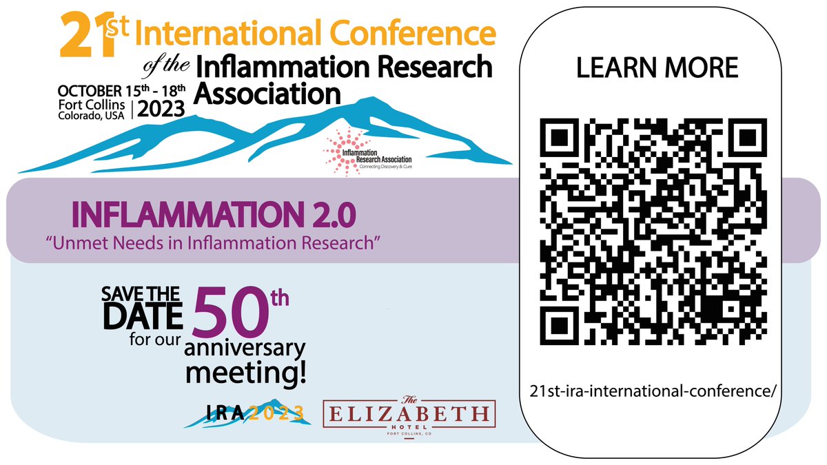InflammationRe1's tweet photo. SAVE THE DATE! https://t.co/n7fp8XjeFT