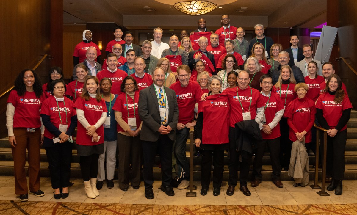 Last month, REPRIEVE hosted an Investigator's Meeting at CROI 2023. It was great to see members of the REPRIEVE team gathered together and to share updates and recent findings from the trial! #CROI2023