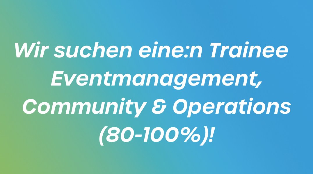 Du suchst den perfekten Einstieg in die Welt des Politischen? Wir bieten ein achtmonatiges #Traineeship (80-100%) mit Aussicht auf eine anschliessende Festanstellung (60-80%) an! 💻🚀 Wir freuen uns auf deine Bewerbung bis am 21. März!
👉 lnkd.in/egpFCJ2M