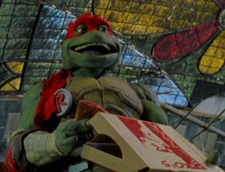 AKaun6899's tweet photo. Raphael with a full-head bandana mask thingy. #TMNT #NextMutation #ROTTMNT #MutantMayhem https://t.co/YXvhp9NlrO