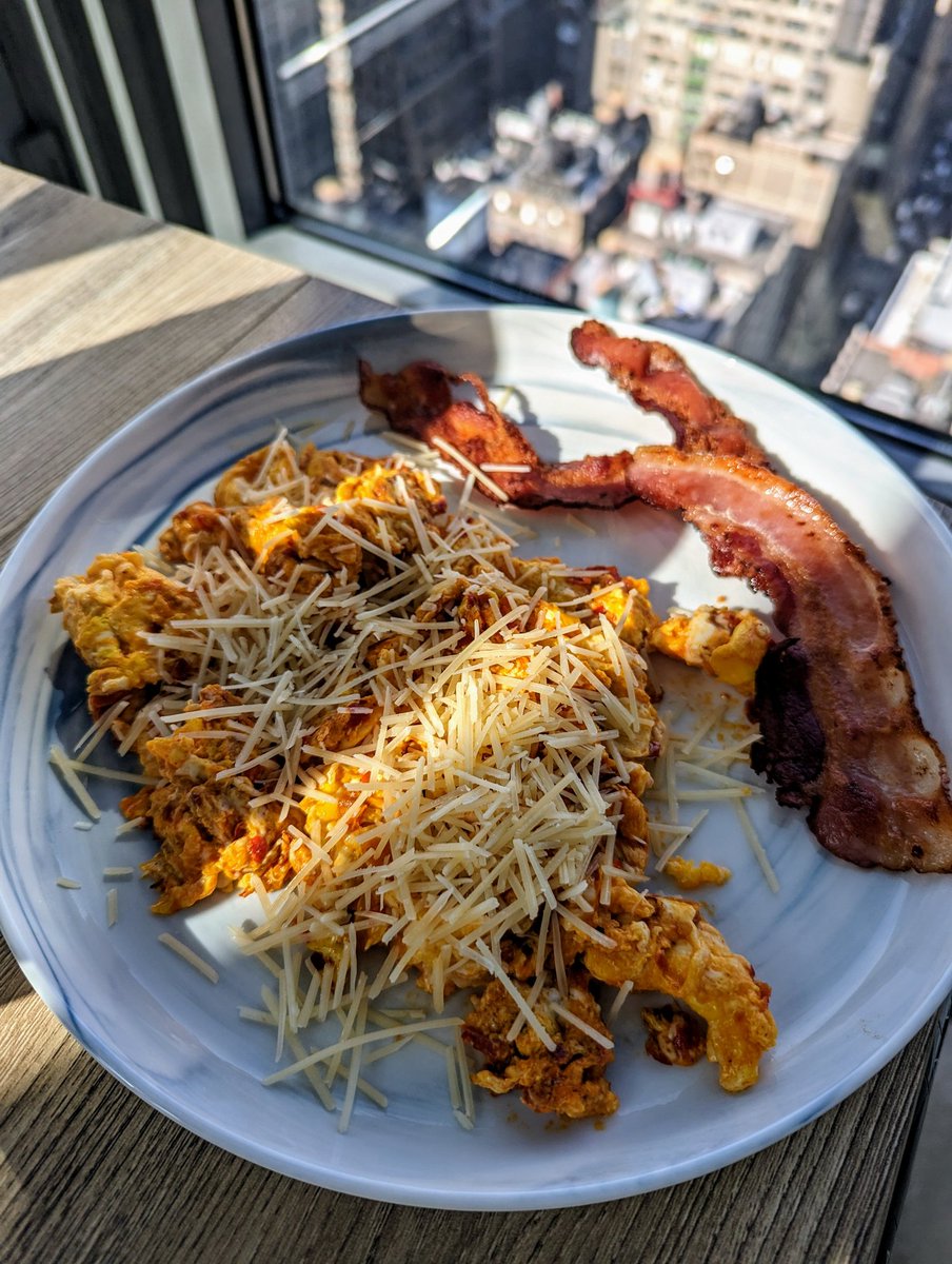 A better way to spice eggs than tabasco sauce (disgusting) is to cook Calabrian chili paste in bacon fat before putting your eggs in the pan