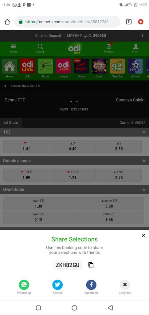 PerfectTips7's tweet image. #PerfectTip 
5+odds 
odibets.com/share/ZKH82GU
Code :ZKH82GU