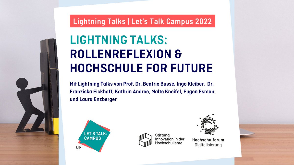 Welche Rollen- und Hierachieverständnisse braucht eine Hochschule der Zukünfte? Und wie findet Nachhaltigkeit Einkehr in die Hochschule? 
Zwei Kurzbeiträge aus den Lightning-Talks-Sessions im Rahmen der Reihe #LetsTalkCampus.

hochschulforumdigitalisierung.de/de/blog/LTC-20…

#DigitalTurn