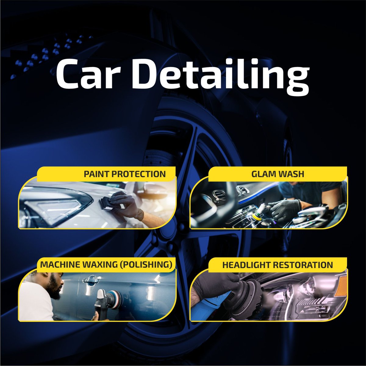 Your one-stop shop for all your car needs. Book an appointment today! 🚗💺 #CarGarage #ConvenientService #CarDetailing #CarPaint #CarPaintProtection #CarWash #CarPolishing #CarWazing #HeadlightRestoration