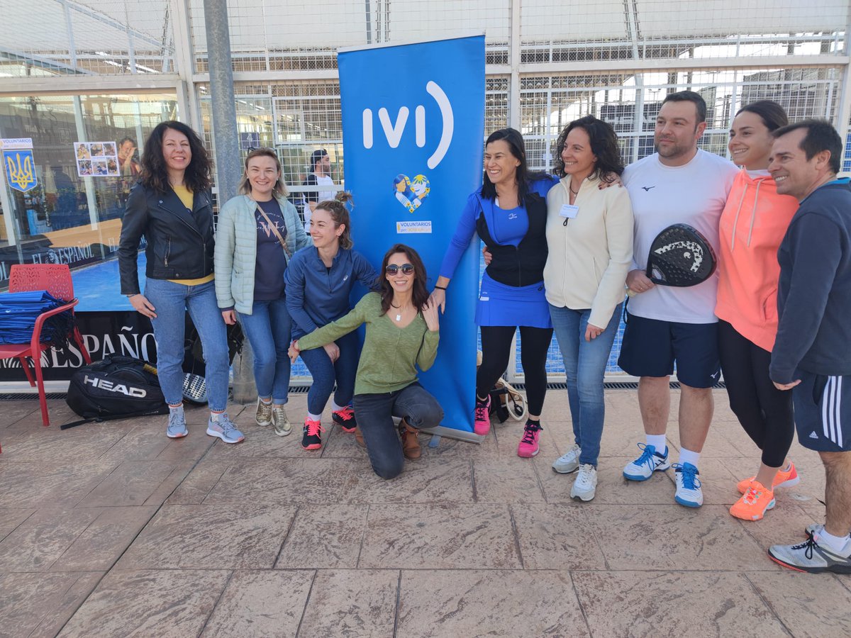 IVIclinics's tweet photo. El pasado sábado se celebró un torneo solidario de pádel, patrocinado por #IVI, a favor de los refugiados ucranianos en Madrid, en el que participaron algunos compañeros de #IVIMadrid. Muchas gracias a todos por participar. https://t.co/VKGsVq22nT