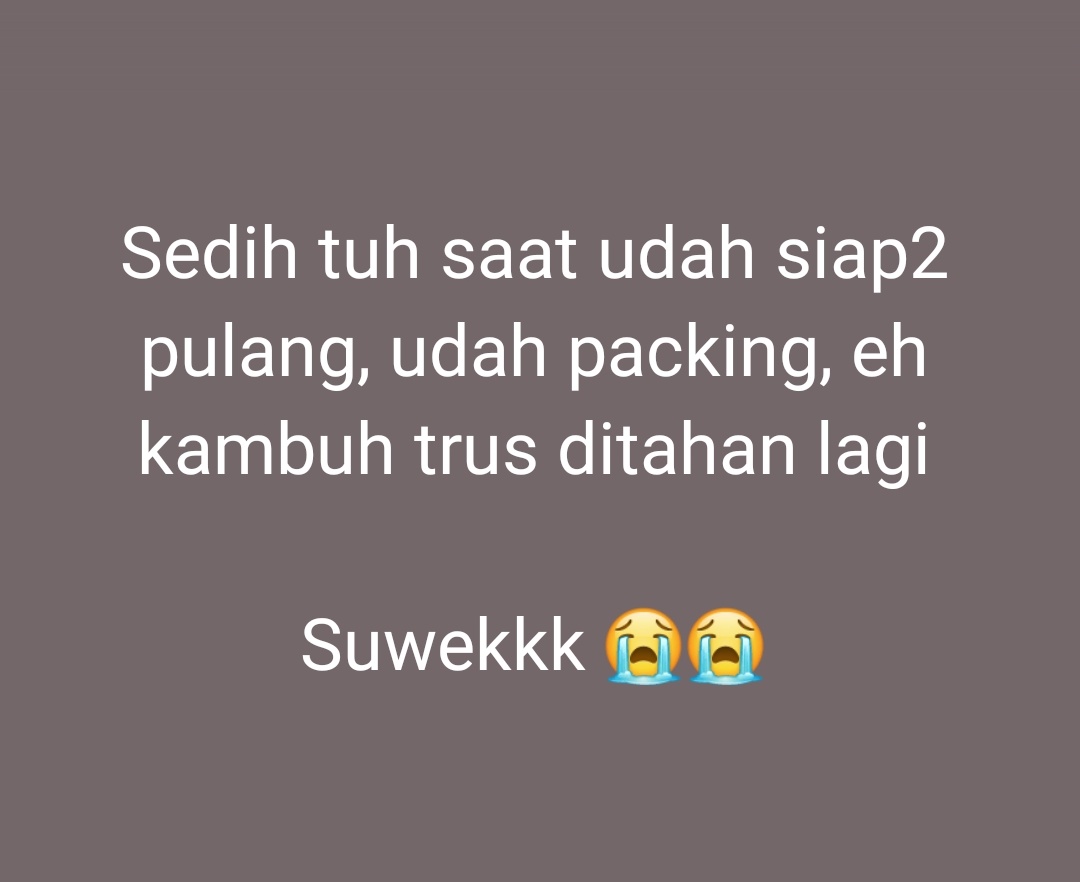 Temenin aku nangis 😭

Beneran rasanya kaya kecewa sama diri sendiri gitu 😭😭
.
.