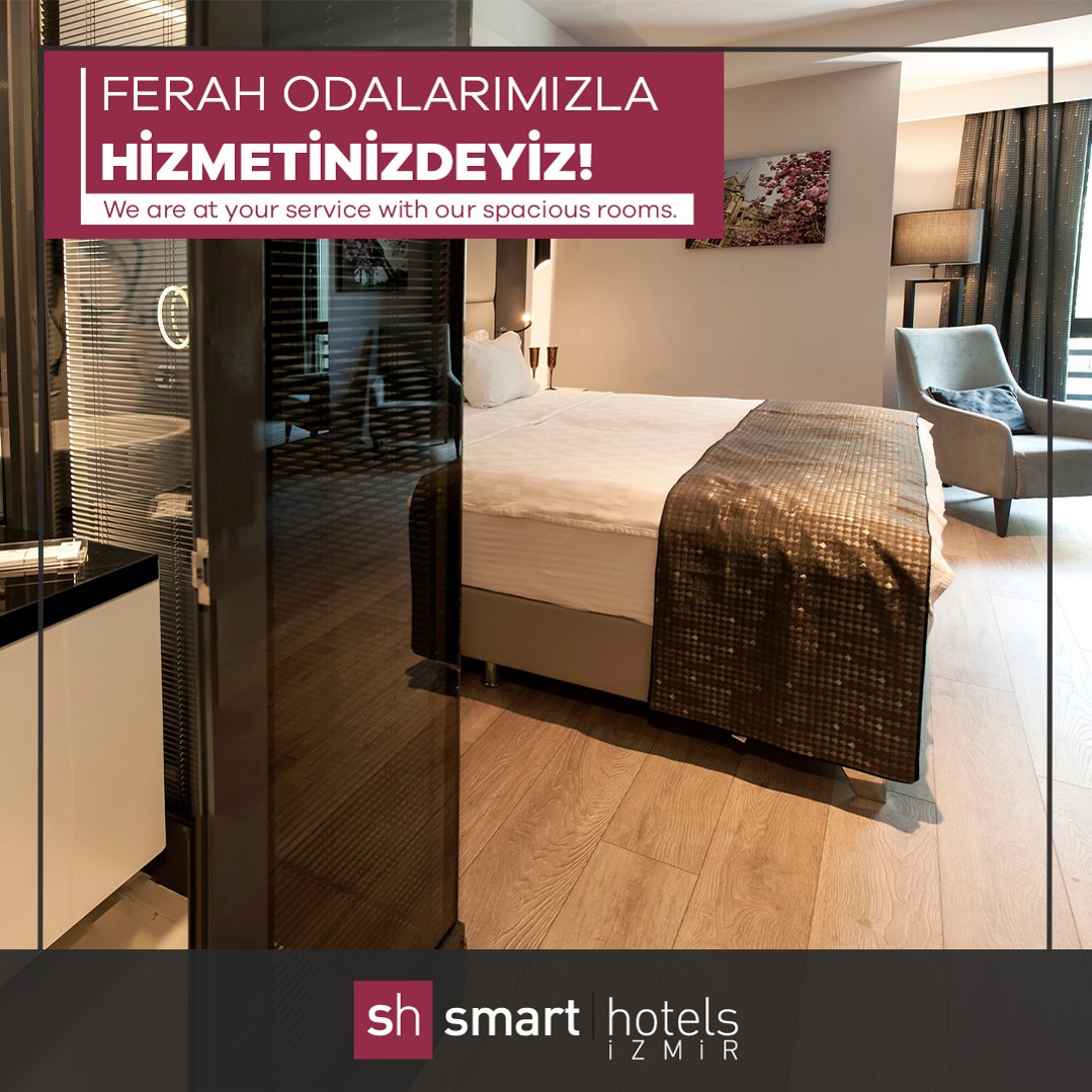 Birbirinden güzel ferah odalarımızla sizlere hizmet vermekteyiz!

We are at your service with our beautiful spacious rooms!

#smarthotels #otelsmart