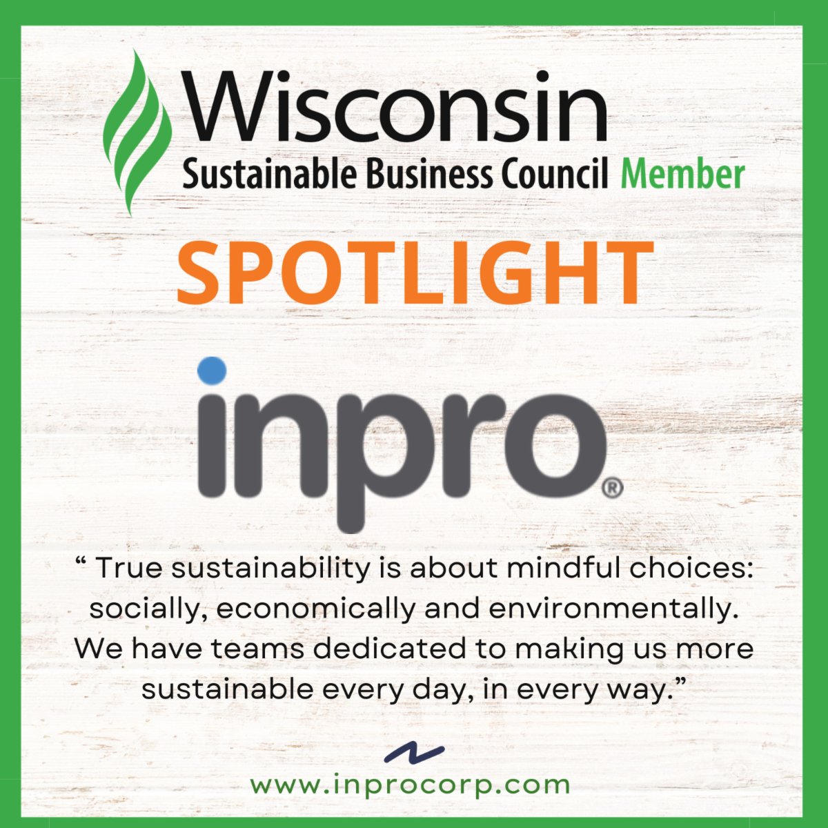 Happy #MemberMonday to #Inpro! Inpro is a global provider of high-performance architectural products for commercial buildings and is dedicated to environmental and community responsibility.  Reach your #Sustainability #Targets through membership: conta.cc/3AigiuU