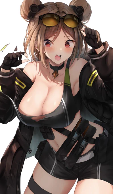 はだけるP90ちゃん #ドールズフロントライン   #イラスト 