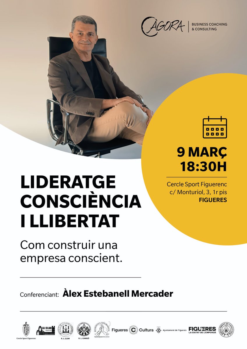 INTERESSANT CONFERÈNCIA A FIGUERES. 
9 MARÇ 18:30H. 
Cercle Sport Figuerenc.
Us hi esperem!