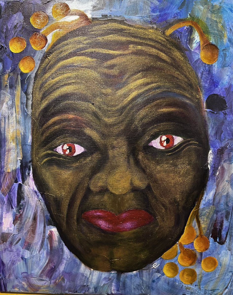 Another one finished, if not exactly the way I expected it to end up.  #writerslife #painting