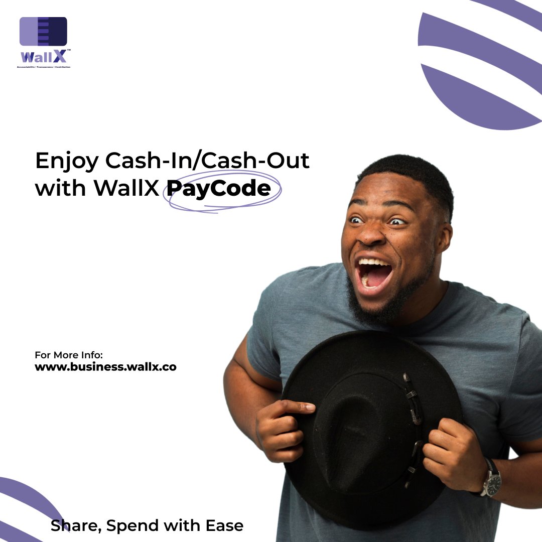 wallx_africa's tweet photo. Cash-In/Cash-Out with WallX Paycode.

No more delay in accessing cash.

TRY WALLX PAYCODE.

Visit https://t.co/ghAs3bJruh now to get started.

#paycode #funds #securefunds #spend #share #ease #wallxmerchant #verified #wallx https://t.co/Xz0yc6pJmD