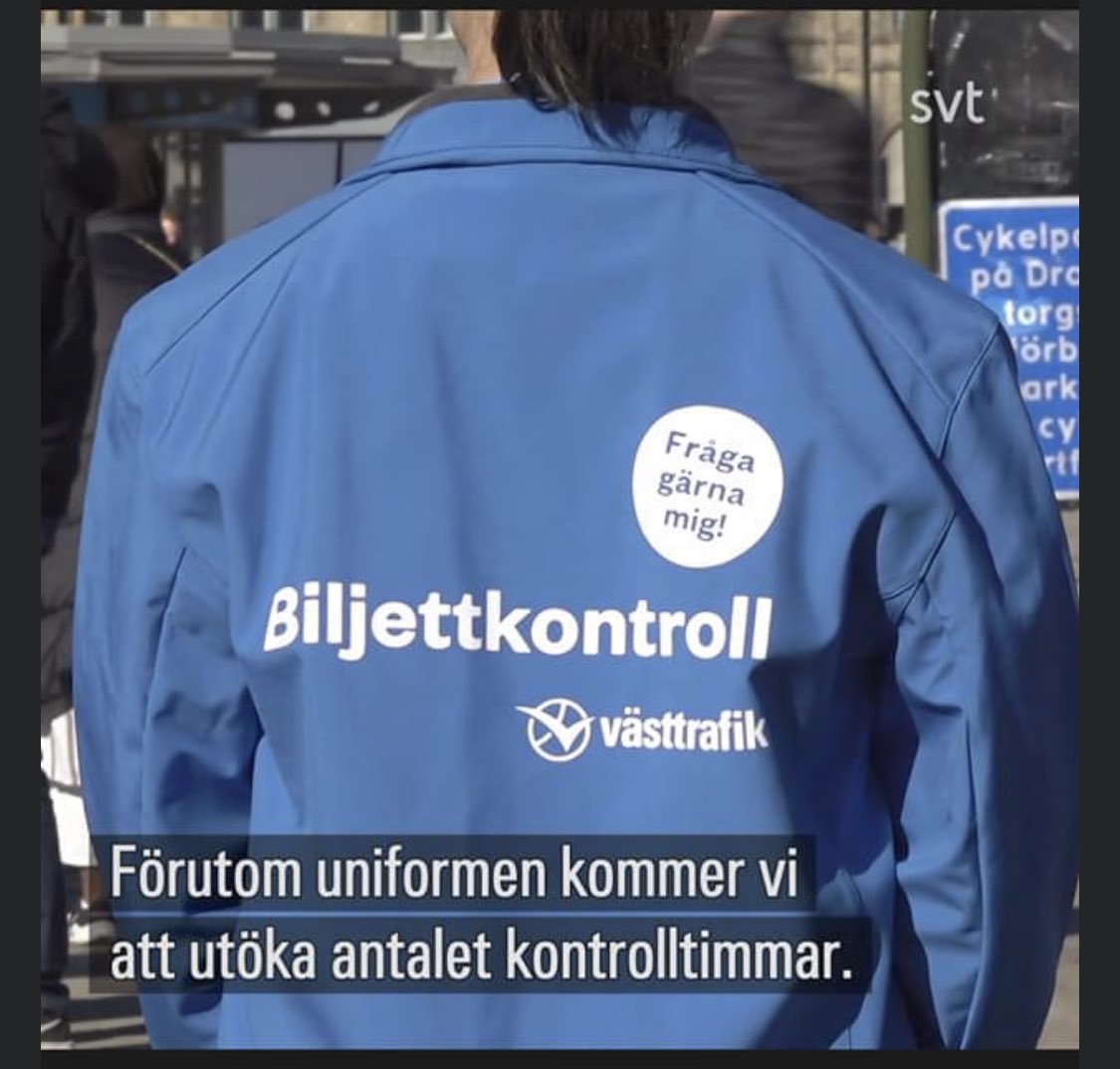 Biljettkontrollanterna i gbg får nya kepsar och utökar sina timmar.
Bevisar återigen att de inte bryr sig om att tjäna pengar då biljettkontrollerna redan 2019 kostade Västtrafik 40 miljoner kr mer än de ”förlorade” intäkterna av plankning.
Sänk priserna istället, så har fler råd
