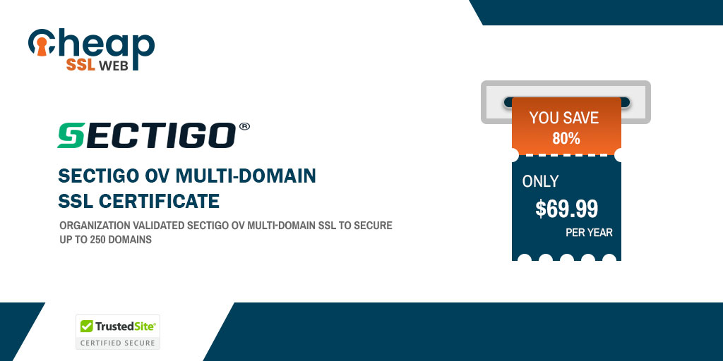 cheapsslweb's tweet image. Get a Sectigo OV Multi Domain Certificate at $69.99. 

👉Organization Validated Certificate
👉Secures 1 domain + 2 Additional SAN
👉$1,000,000 Warranty
👉SHA – 256 Bits encryption

Buy now: -
cheapsslweb.com/sectigo-ov-mul…

#SSLCertificate #cheapsslweb #CyberSecurity