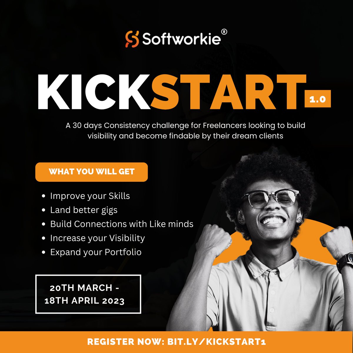 Softworkie's tweet photo. Freelancers, want to boost productivity and visibility? Join our Consistency Challenge! Whether you're a seasoned freelancer or just starting out, this challenge is for you. Click the link on our BIO to join.
#freelancing #freelancer #ConsistencyChallenge #Softworkie https://t.co/qG3f7UpVJy