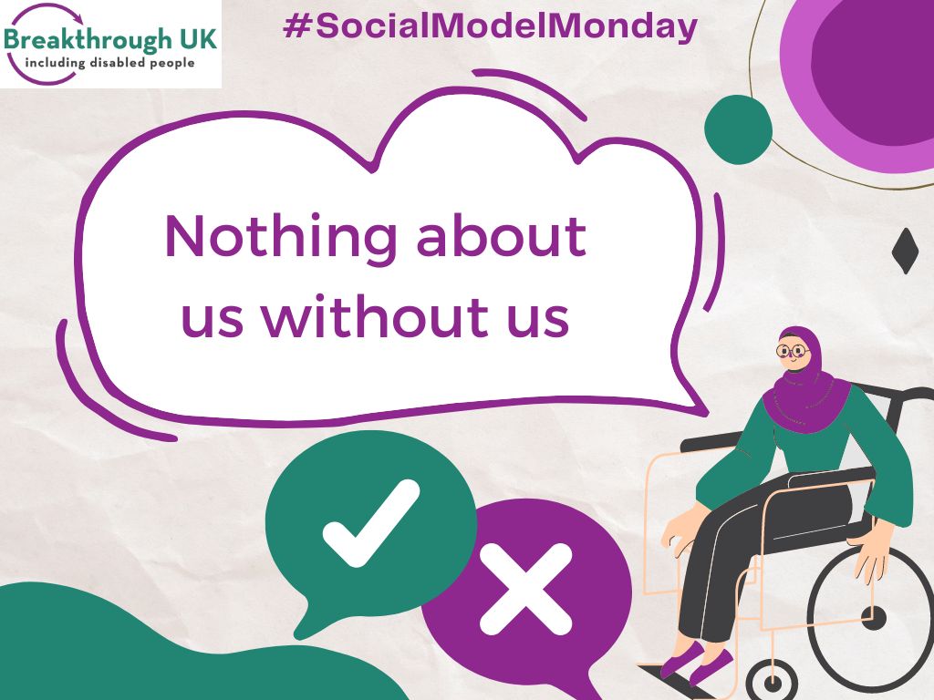 BUKCommunity's tweet photo. Involve disabled people from the beginning whenever you plan anything new. And make sure you follow through on the actions you commit to.

Nothing about us without us!

#SocialModelMonday https://t.co/P3nr0Fa9QT