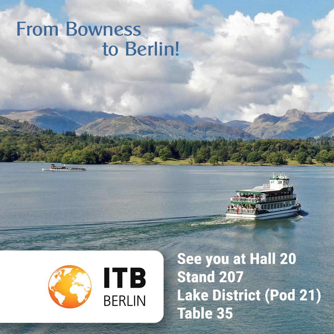 Windermereboats's tweet photo. The world's largest travel convention is back & we're delighted to be part of it.
Lets meet @ITB_Berlin , 7-9 March, @VisitBritainBiz Hall 20, Stand 207 & talk all things Windermere & The Lakes.
#itberlin #lakeDistrictUK #VisitBritain https://t.co/E0Rqdd4Wi2
