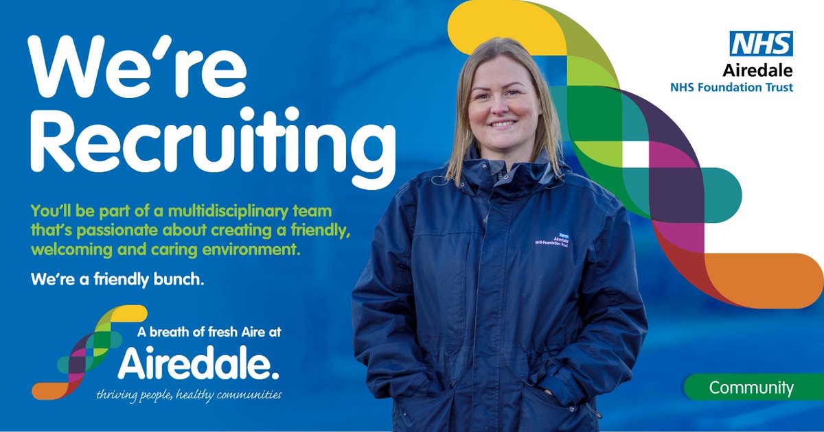 Are you an experienced Community Nurse?

We are recruiting to our Community teams and we have vacancies in Skipton, Airedale and Ilkley.

There are many opportunities here to grow and expand your skillset 🙌

Get in touch to find out more ➡️ just-r.com/enquire/aireda…