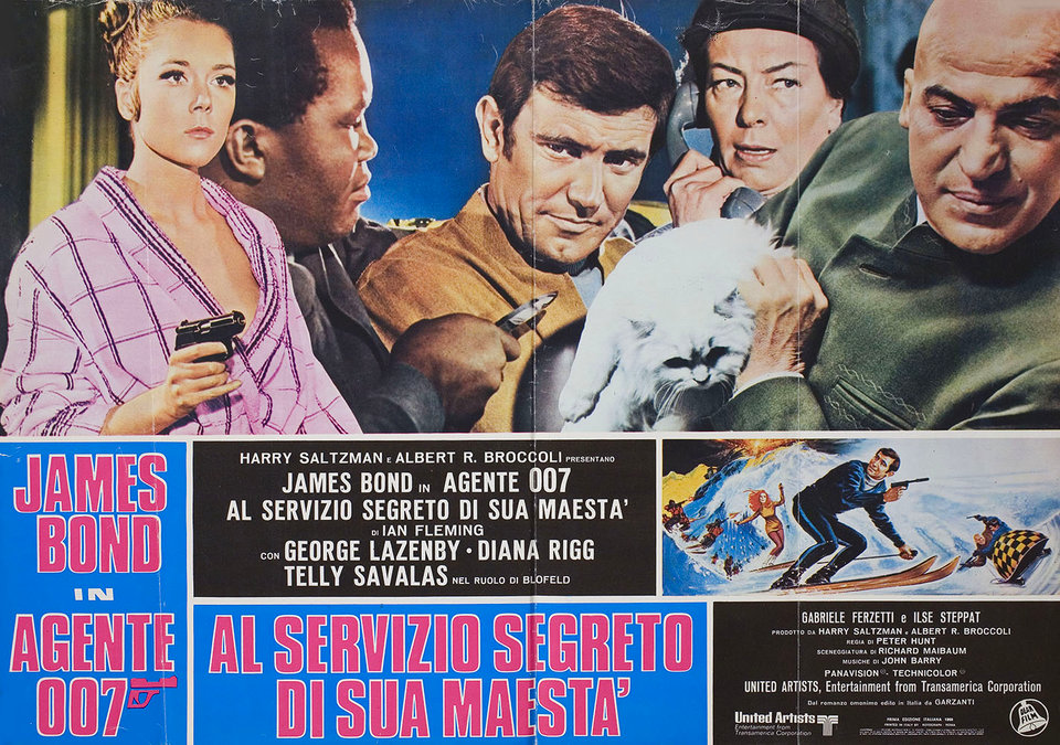 TheFilmFair's tweet photo. Italian fotobusta for #OnHerMajestysSecretService (1969 - Dir. #PeterRHunt) #JamesBond #GeorgeLazenby #DianaRigg #TellySavalas https://t.co/mPEA52a6XI