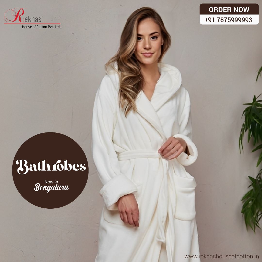 Rekhas_house's tweet image. Rekhas Luxury range of premium luxury bathrobe with rich and aesthetic look is made from 100% pure finest quality, ultra-soft &amp;amp; plush cotton. Get these amazing Bathrobes in Bengaluru from Rekhas House of Cotton.
#bathrobe #towel #bathrobes #towels #cotton #bathroom #robe