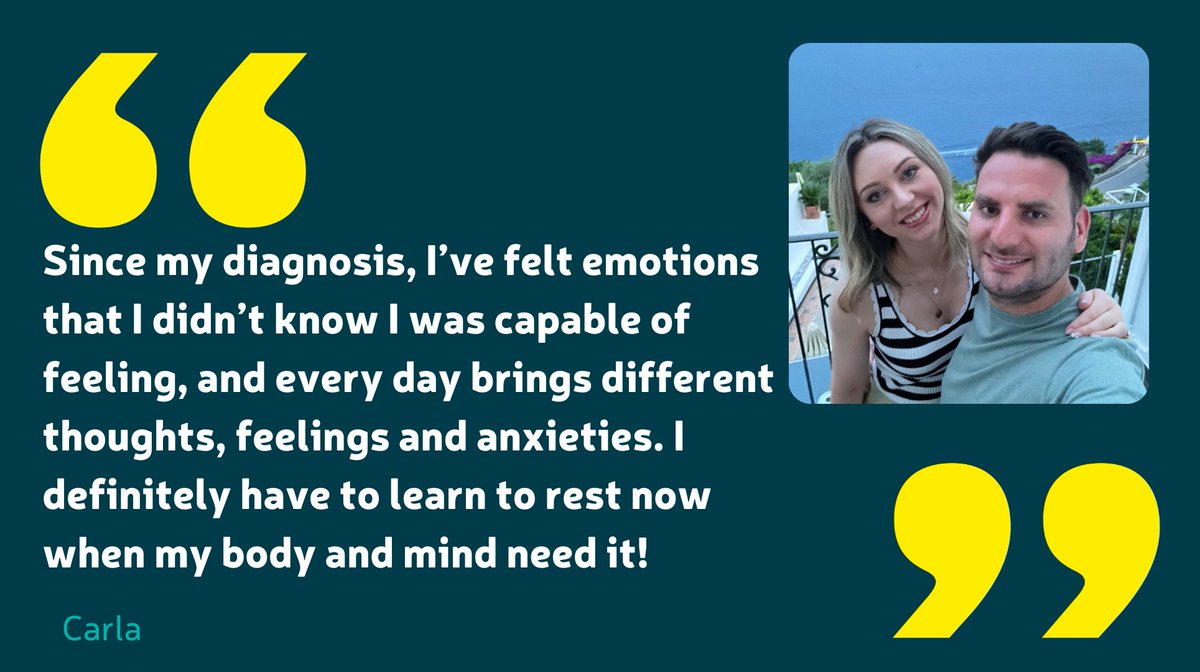 It’s important to look after your mental health on your bowel cancer journey.

Find out how Carla looks after her emotional wellbeing and the support available to everyone affected by bowel cancer👇
bowelcanceruk.org.uk/how-we-can-hel…

#BowelCancer #MentalHealth