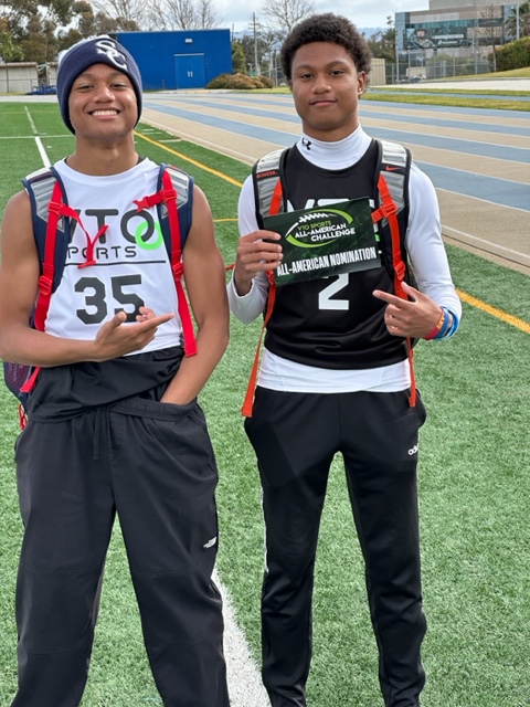 Congrats to my twin @Brandon_curry11 for locking up wide receivers at @VTOSPORTS Elite 100 Showcase & Regional Combine yesterday. He was recognized as a top DB and won an invite to the All American Challenge in North Carolina! #VTOAllAmerican #currytwins