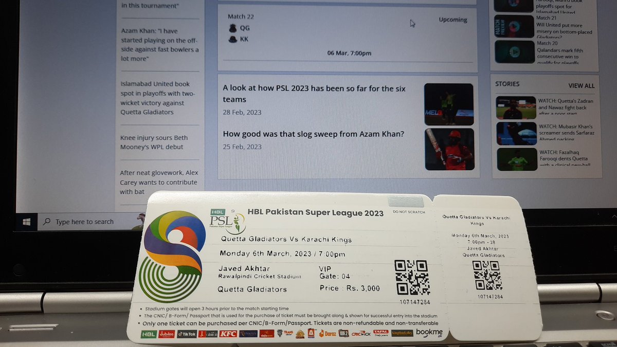 Syyco_Prince's tweet photo. PSL Quetta Gladiator vs Karachi Kings VIP Match Ticket #PSL2023 #PSL8 #QGvKK https://t.co/8yDq9UlC93