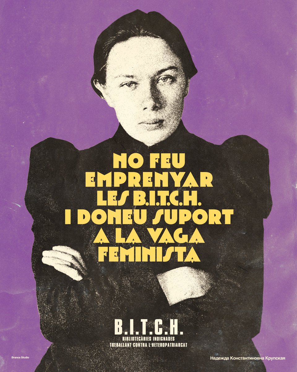 No feu emprenyar les B.I.T.C.H i doneu suport a la #vagafeminista! 💜⚡️🤩👏🏽Èpic. Cortesia de @brancastudio 
#bibliosfeministes #8M2023 #VagaFeminista2023 #8msortimalcarrer #8MNoTreballo #8MJuntesiDiverses #8MOmplimElsCarrers #8MAutoorganitzacioFeminista #DefensemBibliosBcn