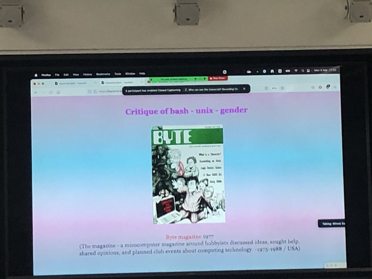 SussexHumsLab's tweet image. Winnie Soon talked about the hobbyist magazine “Byte” depicting the gender division between who can access, or is interested in accessing, new computer technology in the home. Early computer culture enforced a patriarchal perspective #feministDH #queerDH #digitalhumanities