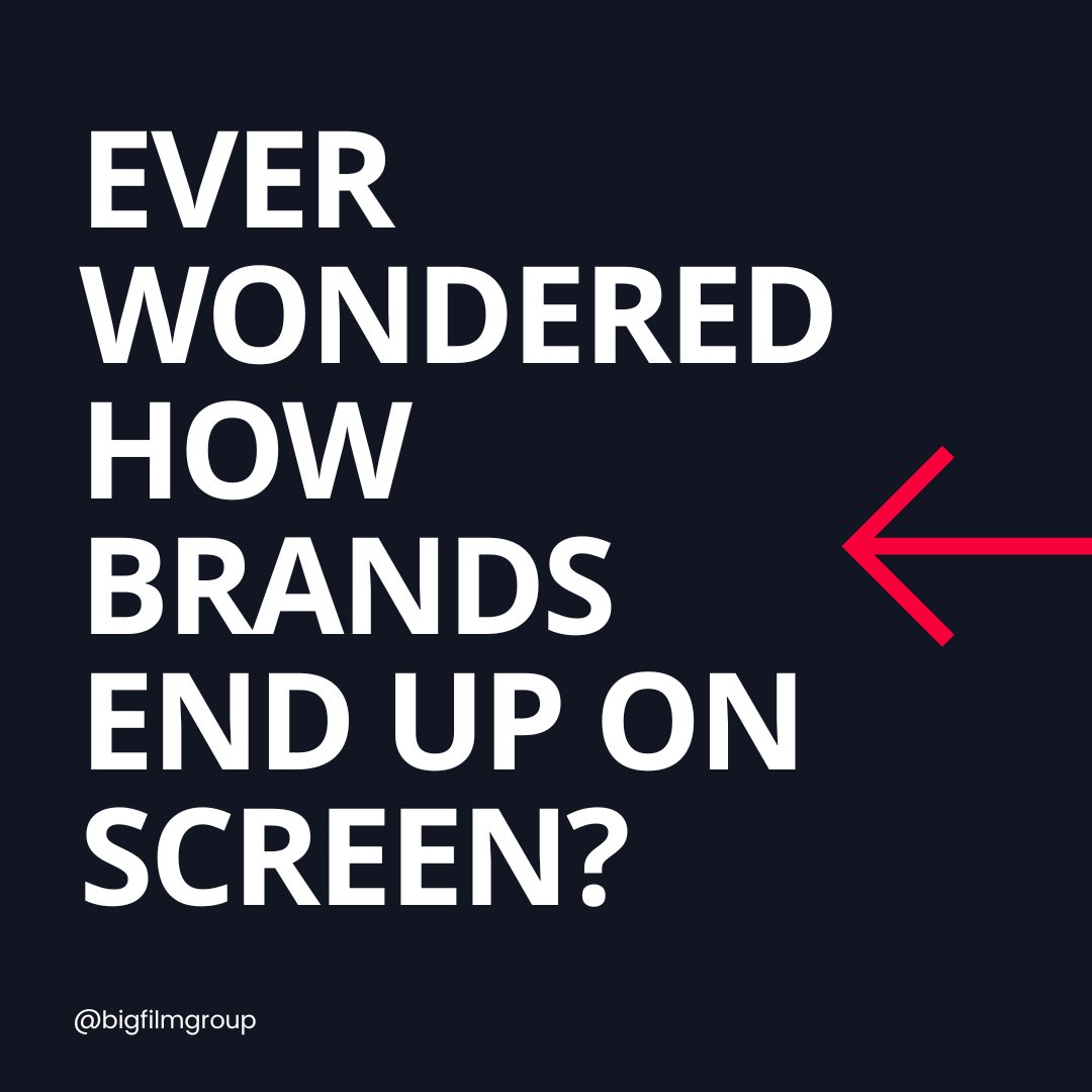 BigFilmGroup's tweet photo. We are looking for new brands to add to our roster. Click the link in our bio to learn more.

#propplacement #productplacement #brandintegration https://t.co/hxlaFcOBz6