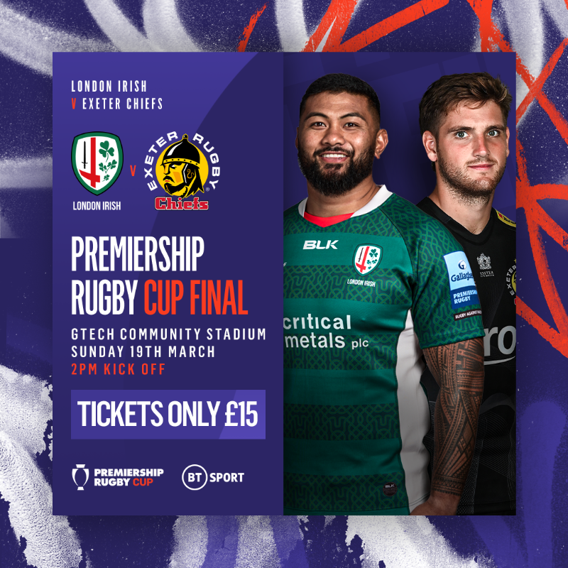 londonirish's tweet photo. Next week, it's ๐๐๐ ๐๐ ๐๐๐ ๐๐๐๐ ๐ค
The Exiles return to the Gtech on Sunday for a shot at silverware against Exeter Chiefs ๐
Secure your seat โคต๏ธ