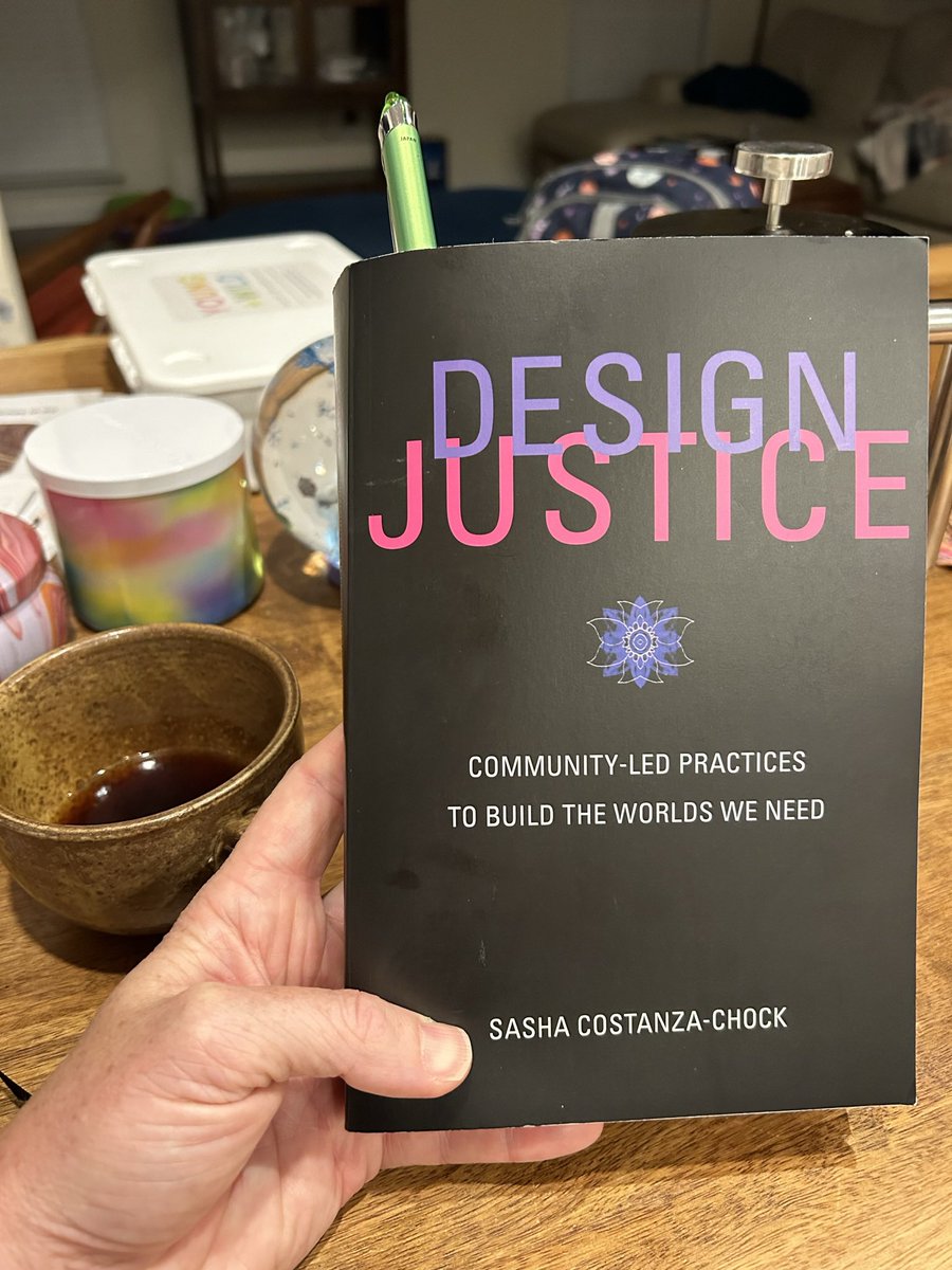 Any #designjustice practitioners out there doing work in K-12 education? @designschoolx @Allied_Media @multiplyequity @modatl @MichelleMolitor @ChristineOrtiz @Catalyst4Equity @k12lab 

Starting this book and would love some convo partners around what school could be(come)….