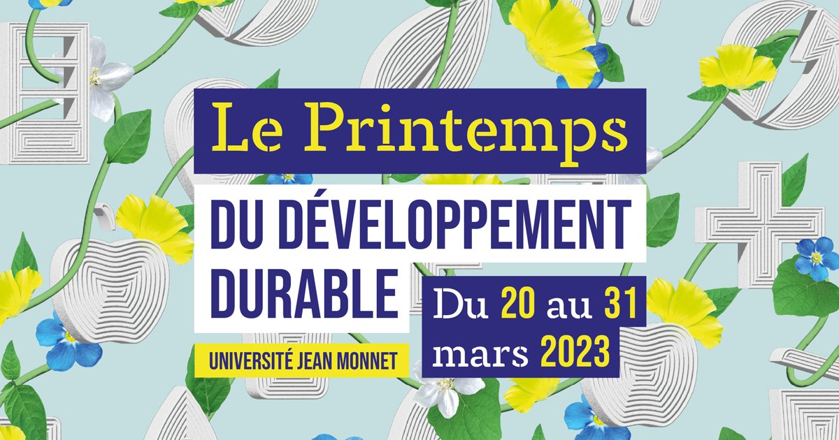 Univ_St_Etienne's tweet photo. 📣 Le Printemps du Développement Durable de l'UJM revient, du 20 au 31 mars, sur tous les campus ! 🧐 Plus de 30 évènements dont 3 grand public vous attendent pour cette 3ème édition. Consultez le programme complet ➡ https://t.co/Vu7VWGETGc
#univjeanmonnet #PrintempsDD_UJM https://t.co/NCtaUuweLM