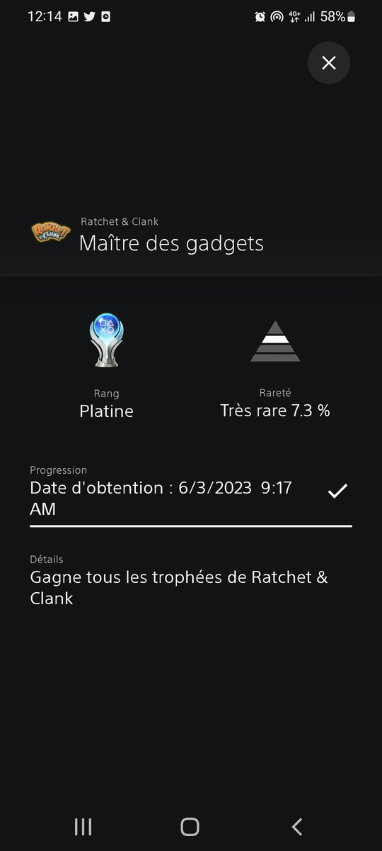 N°495
Ratchet & Clank
Maître des gadgets (Platinum)
#PlayStationTrophy #PS5Share, #ratchetclank