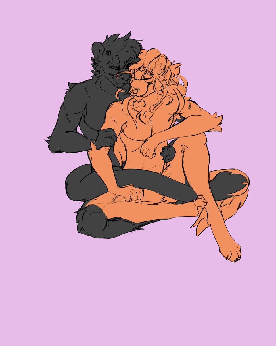 Sorry for the lack of updates.  Kinda all over the place haha.  Some flats from the previous work on <a href="/LewdRomey/">Romey Lion</a> and <a href="/Cerberus0005/">The Badgacat</a> for their anniversary piece!
#furry #furryart #furryartist #furrynsfw #nsfw