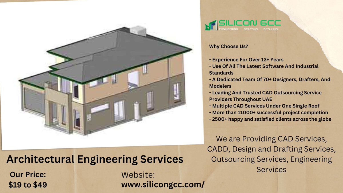 #SECDTechnicalServicesLLC gives high standard quality of #ArchitecturalEngineeringOutsourcingServices. 

bit.ly/3kN63LT

#ArchitecturalEngineering #ArchitecturalServices #ArchitecturalDesign #ArchitecturalDrafting #CADServices #CADD #Silicongcc #UAE