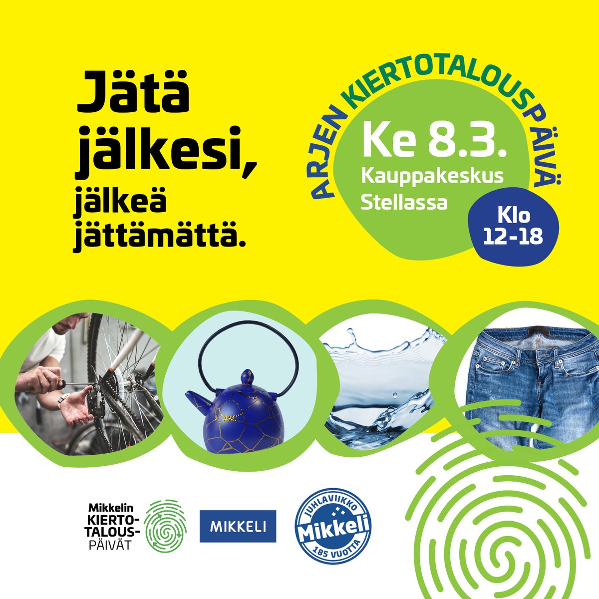 Etelä-Savon ammattiopisto on mukana ensimmäisessä kiertotalouspäivässä, joka järjestetään keskiviikkona 8.3.2023 klo 12–18 Kauppakeskus Stellassa. 

Tapahtuman ohjelma ja toimintapisteet keskittyvät tuotteiden käyttöiän pidentämiseen ja kierrätykseen liittyviin teemoihin. 💡👌