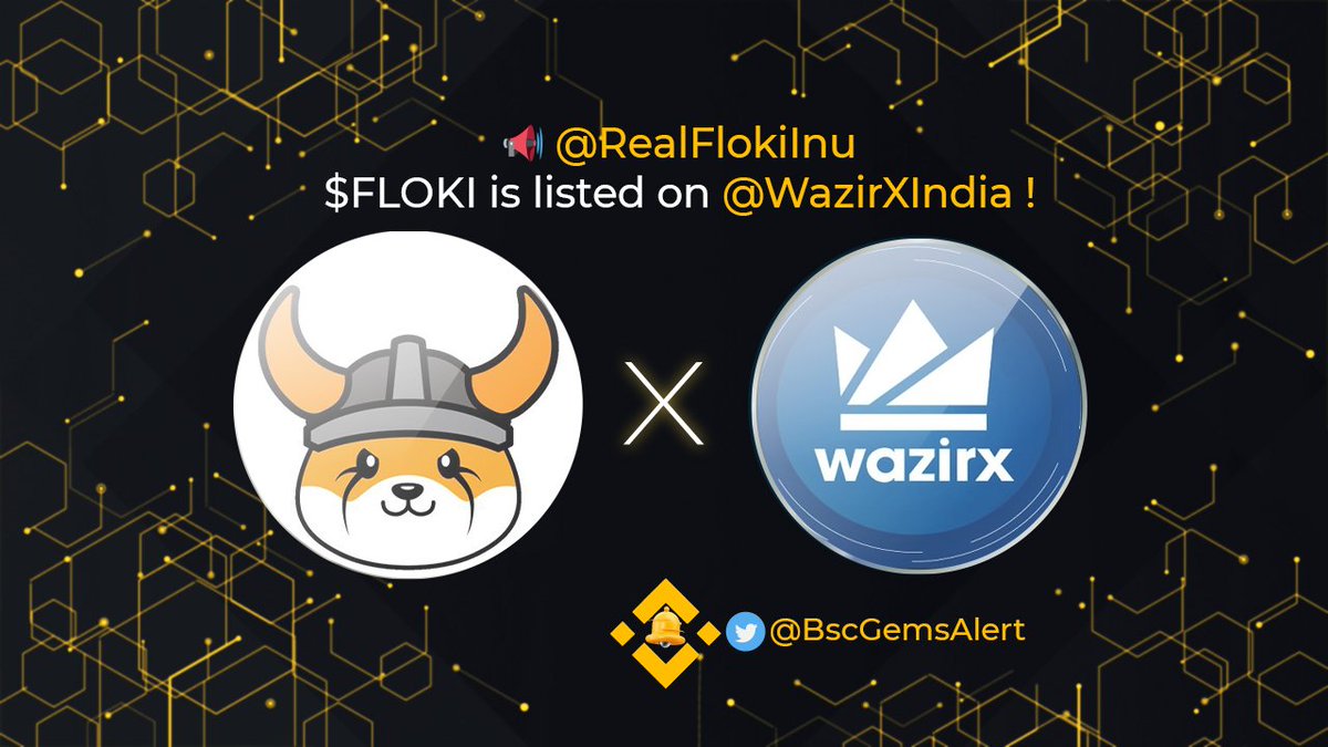 BSCGemsAlert's tweet photo. $FLOKI deposits are live 🚀
You can now deposit $FLOKI on WazirX https://t.co/RiGhzkuR76