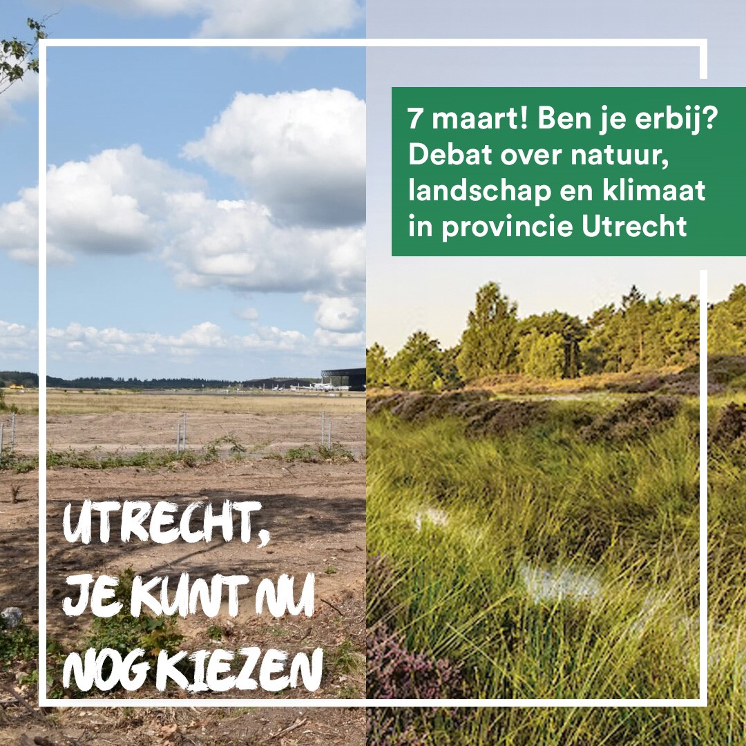 Ben jij erbij?

De <a href="/NMU/">NMU</a> organiseert dinsdag 7 maart 19.00 uur: het Groene Verkiezingsdebat.

Thema’s oa: #water, #bodem, #natuur en #klimaatverandering

Onze #1 op de lijst <a href="/AnjoTravaille/">Anjo Travaille</a> is er!

Zie: tinyurl.com/2p9fbvwe
#PvdD #PartijvoordeDieren #PvdDUtrecht