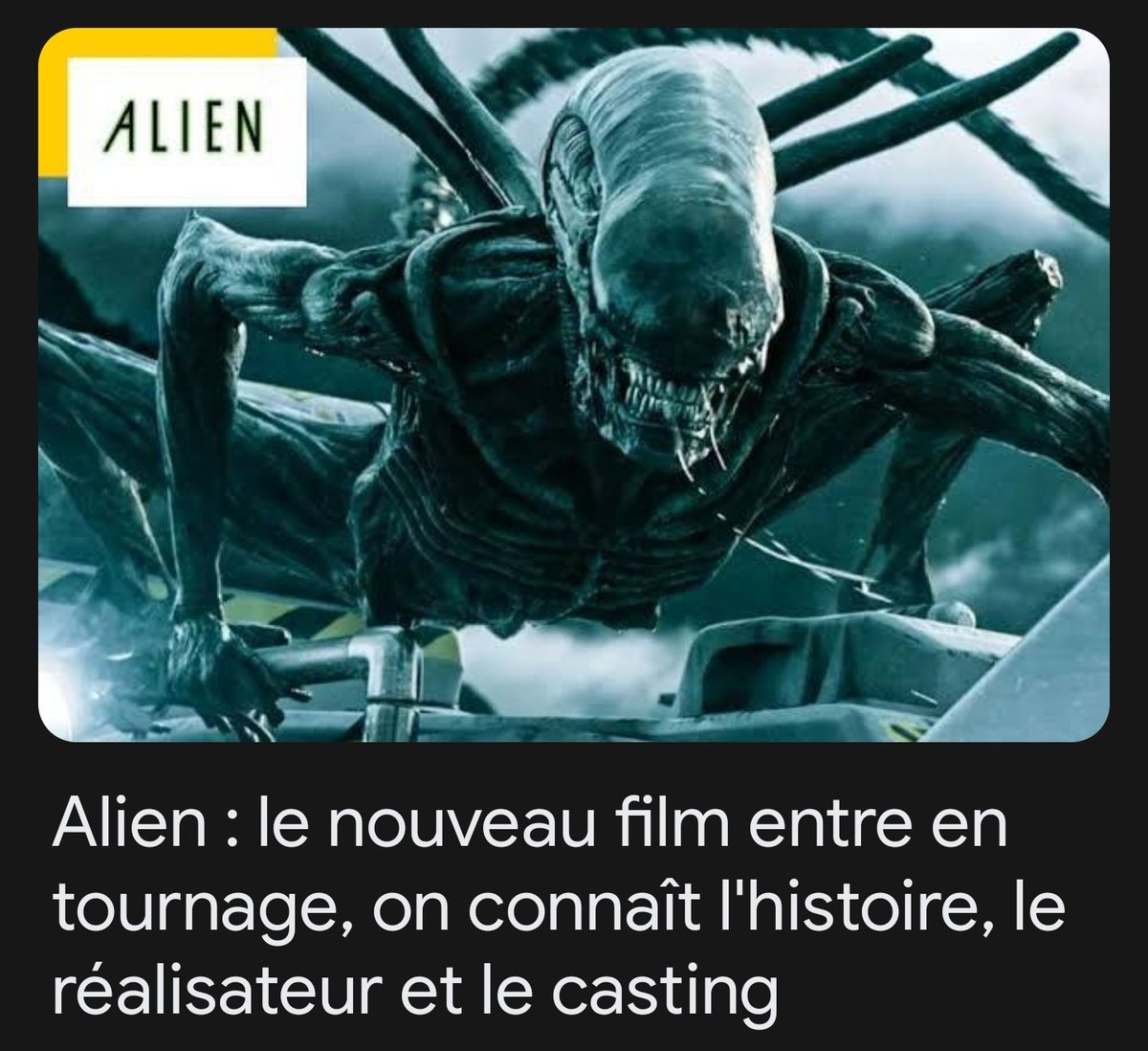 UltimaGamingFr's tweet photo. #MrBiohazard #AlienRomulus
Et c'est reparti pour un tour
Hâte de voir ce que le projet va donné
Attention cependant le film sera indépendant des autres et n'aura aucuns liens avec les 4 films et les 2 prequel . toujours produit par la 20th Fox et Ridley Scott https://t.co/CKJTe03FRw