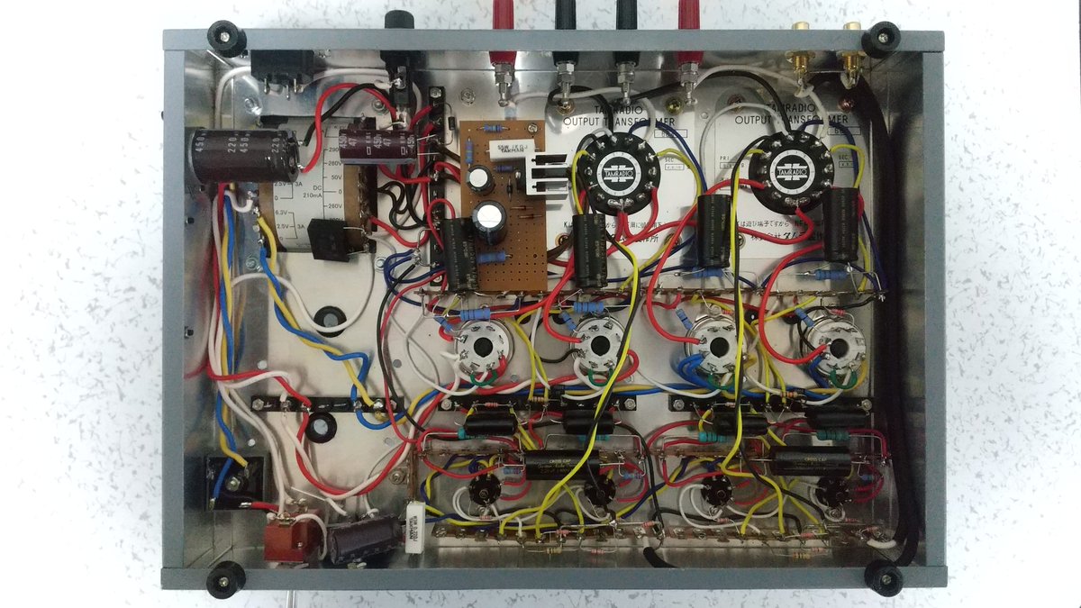 nibelung2019's tweet image. 次の記事をブログにUPしました。
・6L6 QUADⅡタイプ プッシュプルアンプ　nibelung273.blog.fc2.com/blog-entry-140…　

6L6だとオリジナルQUADアンプに近いかも。
思惑通りの音質になりました。

#6L6 #QUAD #真空管アンプ #プッシュプル #KT66