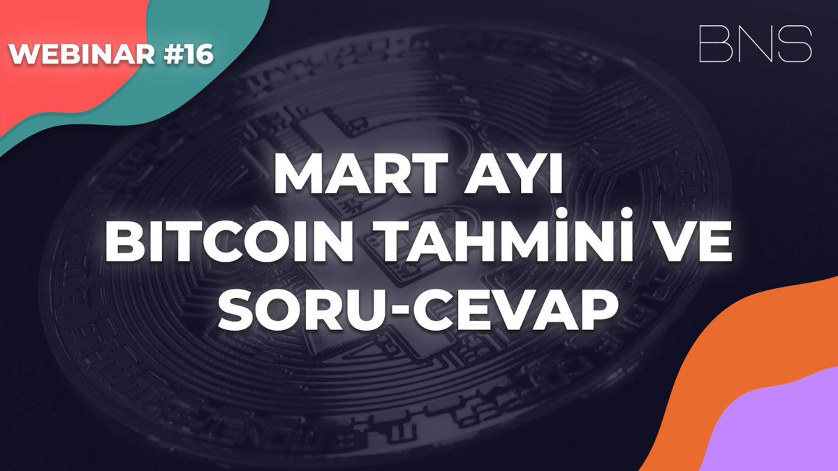 ⚡️BNS KANALINDA BU AKŞAM ⚡️

🕳️19:00 Eğitiminin Konusu "BITCOIN TÜREV ARAÇLARI / VADELİLER - OPSİYONLAR &amp; ETF 'LER" youtube.com/live/mOKGodTXj…

🕳️20:00 Webinar konusu "MART AYI BITCOIN TAHMİNİ &amp; SORU-CEVAP" youtube.com/live/NxAKsQBik…

‼️ Bu yayınlara katılmak ve youtube.com/channel/UCgOey…