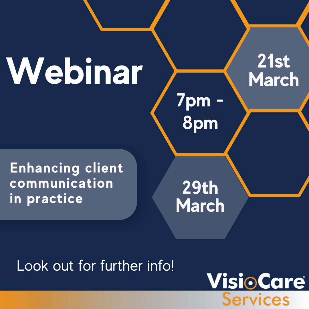 Join us at our free webinar on ‘Enhancing client communication in practice’ on Tuesday 21st  March at 19:00 – 20:00 and Wednesday 29th March at 19:00 – 20:00!

Book your place on 21st March 🔗 loom.ly/GHDyLVI
Book your place on 29th March 🔗 loom.ly/i6lxUHc