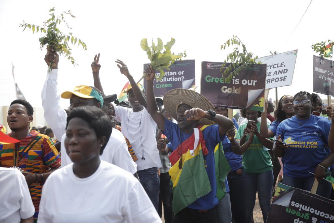 niiboadu's tweet photo. In this 66 years how many tress have been cut down due to illegal mining, industrialisation and others . It’s time to wake up Ghana. Let’s go green. #AASUClimateMarch
#StopOpenBurning https://t.co/h1EnXtpHTF