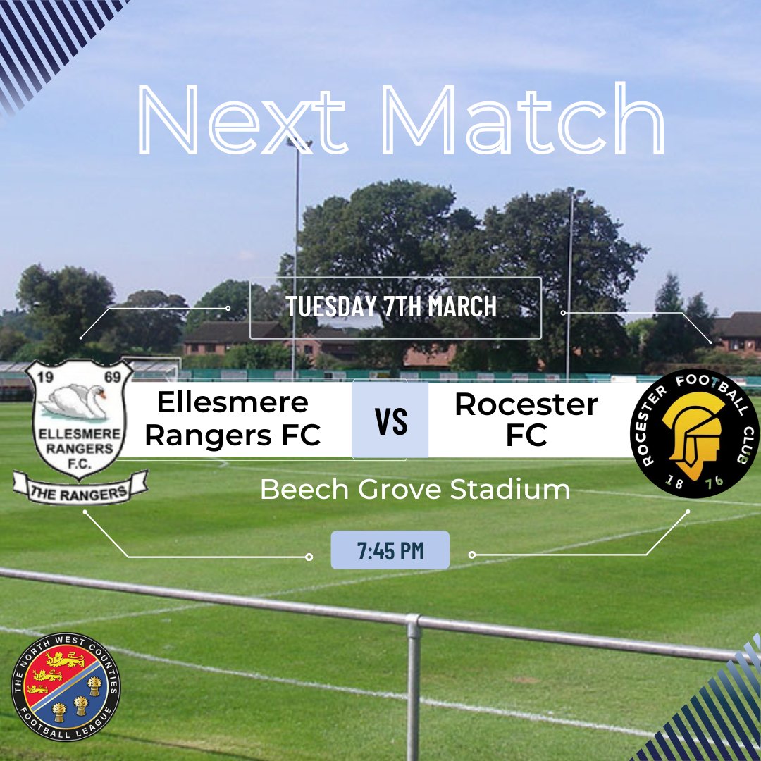 We take on <a href="/RocesterFC1876/">Rocester Football Club</a> tomorrow at Beech Grove Stadium.
All support is much appreciated for the final push of the season.
Kick off: 7:45pm.
#upthemere
